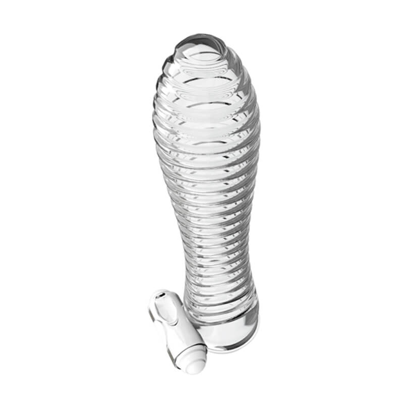 Capa Peniana com Cerdas Feitas em Silicone Translucido e Capsula Estimuladora de Clítoris - Vibrating Sleeve Cascavel | 12,2 x 3,1 cm - 2