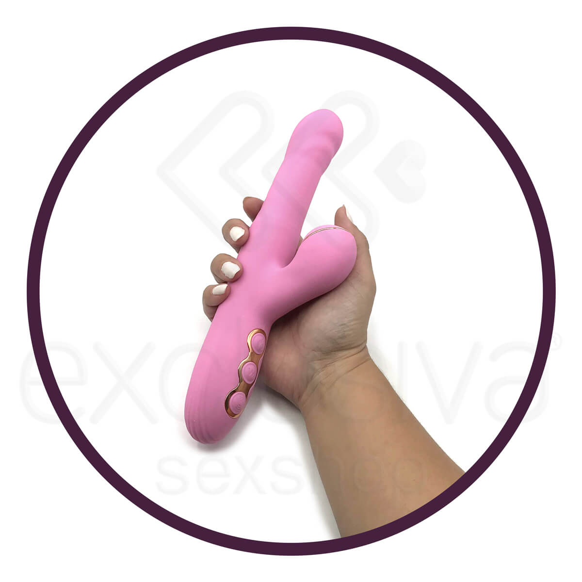 Vibrating Spear - Vibrador Estimulador de Ponto G e Clítoris Recarregável com Rotação, Movimento Vai e Vem, 7 Modos de Pulsação e Leve Aquecimento - 25 x 3,4 cm - 5