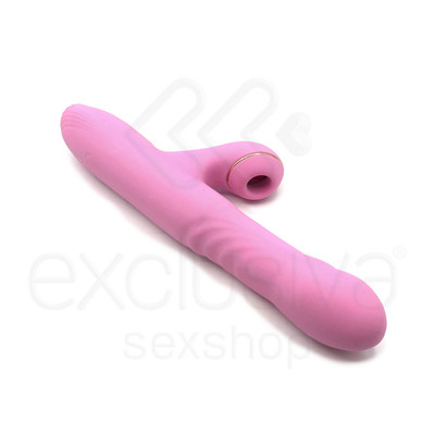Foto 4 do produto Vibrating Spear - Vibrador Estimulador de Ponto G e Clítoris Recarregável com Rotação, Movimento Vai e Vem, 7 Modos de Pulsação e Leve Aquecimento - 25 x 3,4 cm