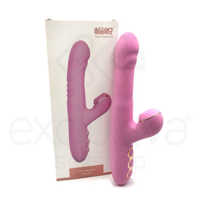 Foto 1 do produto Vibrating Spear - Vibrador Estimulador de Ponto G e Clítoris Recarregável com Rotação, Movimento Vai e Vem, 7 Modos de Pulsação e Leve Aquecimento - 25 x 3,4 cm
