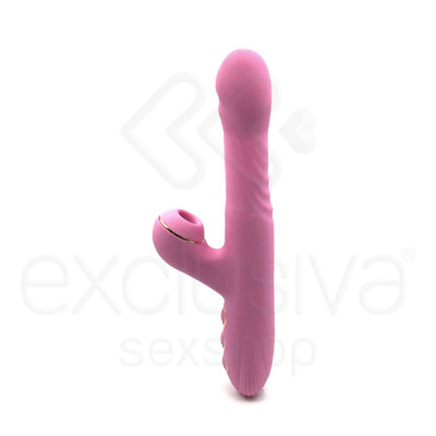 Foto 2 do produto Vibrating Spear - Vibrador Estimulador de Ponto G e Clítoris Recarregável com Rotação, Movimento Vai e Vem, 7 Modos de Pulsação e Leve Aquecimento - 25 x 3,4 cm