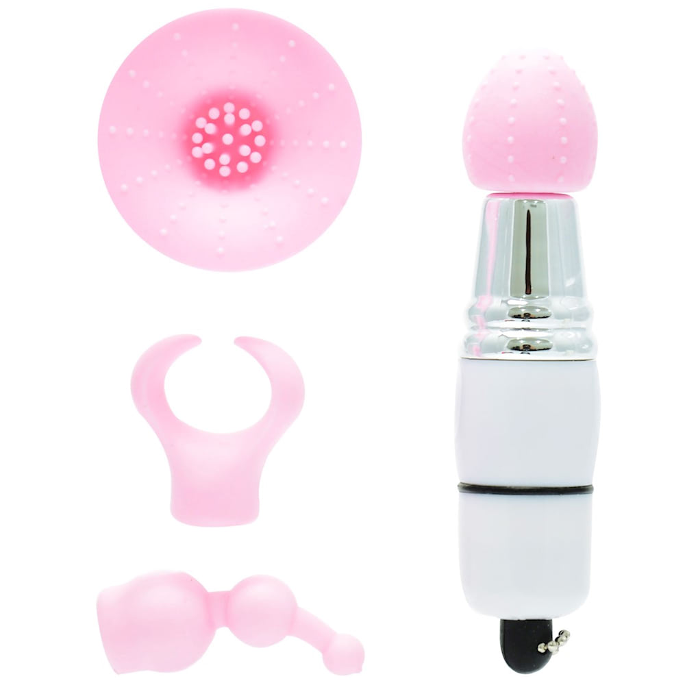 Mini Massageador com Vibração Única e 4 Cabeças Removíveis - Vibrating Stick | Disponível em 2 Cores - 2
