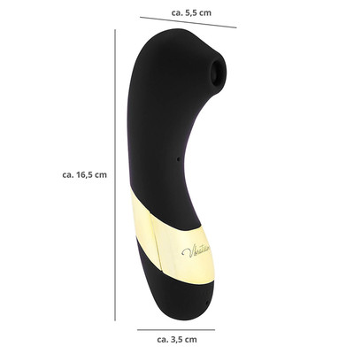 Foto 9 do produto Vibratissimo Se:cret Kiss + Licker - Estimulador de Clítoris Recarregável em Silicone com 12 Modos de Sucção e 7 Níveis de Intensidade - 16,5 x 3,5 cm | Disponível em 2 Cores