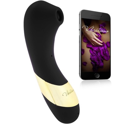 Foto 12 do produto Vibratissimo Se:cret Kiss + Licker - Estimulador de Clítoris Recarregável em Silicone com 12 Modos de Sucção e 7 Níveis de Intensidade - 16,5 x 3,5 cm | Disponível em 2 Cores