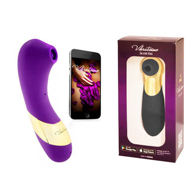 Foto 1 do produto Vibratissimo Se:cret Kiss + Licker - Estimulador de Clítoris Recarregável em Silicone com 12 Modos de Sucção e 7 Níveis de Intensidade - 16,5 x 3,5 cm | Disponível em 2 Cores