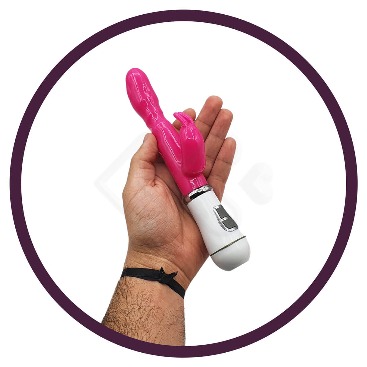 Vibrador Rabbit Estimulador de Ponto G e Clitóris no Formato de Coelho com 12 Modos de Vibração - Vibrator G Point Bar Magic - 9,6 x 2,4 cm - 7