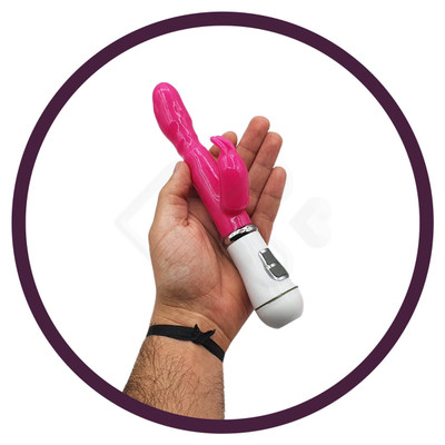 Foto 7 do produto Vibrador Rabbit Estimulador de Ponto G e Clitóris no Formato de Coelho com 12 Modos de Vibração - Vibrator G Point Bar Magic - 9,6 x 2,4 cm