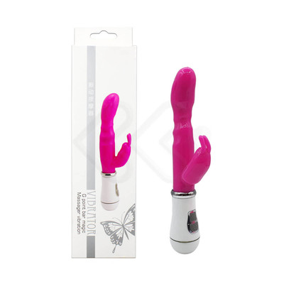 Foto 1 do produto Vibrador Rabbit Estimulador de Ponto G e Clitóris no Formato de Coelho com 12 Modos de Vibração - Vibrator G Point Bar Magic - 9,6 x 2,4 cm