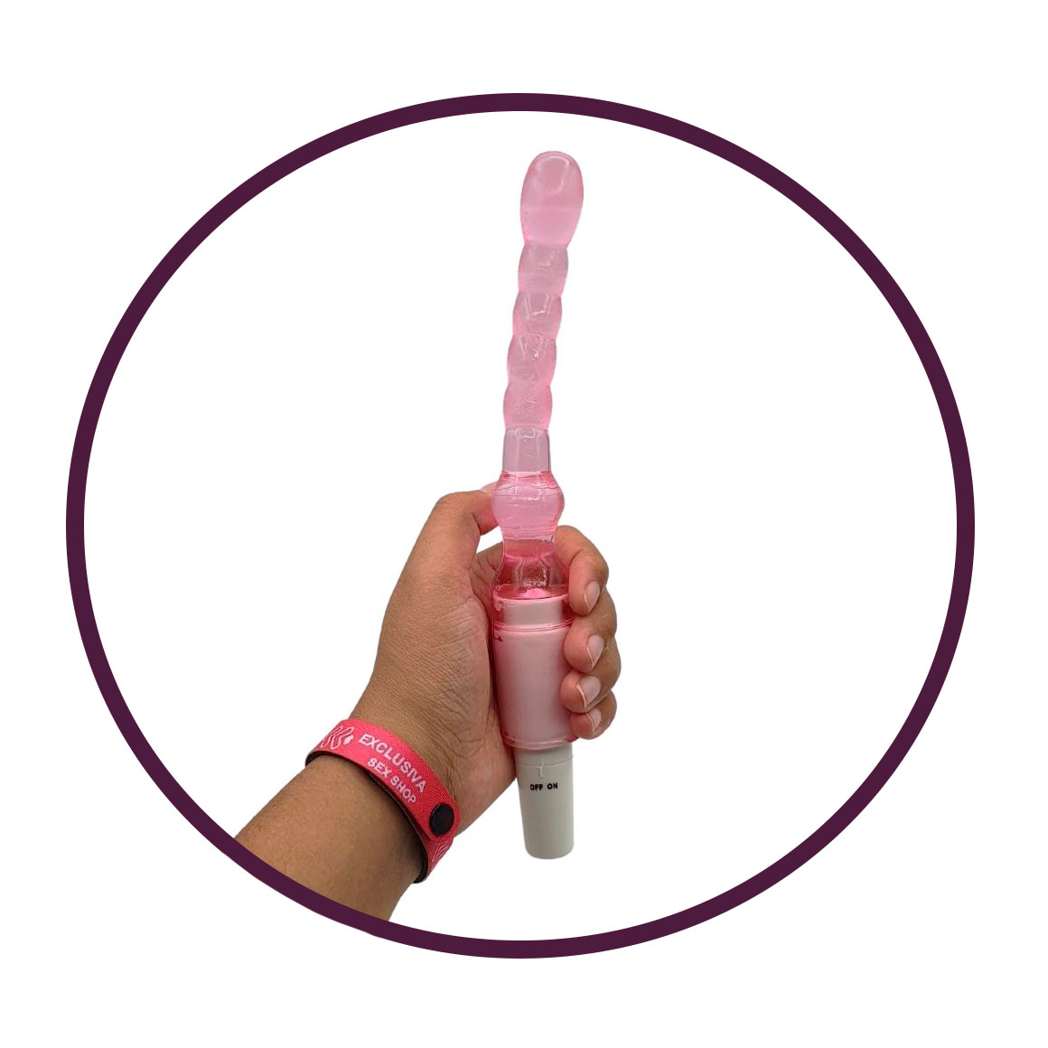 Vibrator G-Spot - Plug Anal em Jelly com Vibração Multivelocidade - 15 x 2,5 | Cor: Rosa - 3