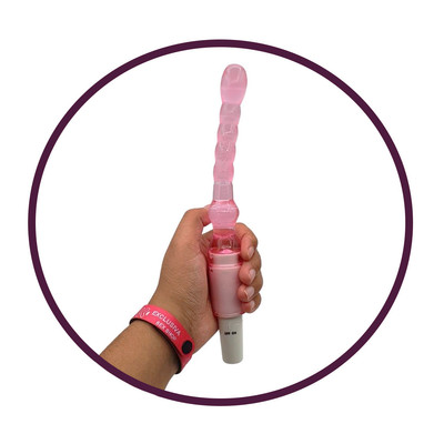 Foto 3 do produto Vibrator G-Spot - Plug Anal em Jelly com Vibração Multivelocidade - 15 x 2,5 | Cor: Rosa