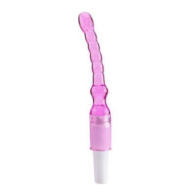 Foto 2 do produto Vibrator G-Spot - Plug Anal em Jelly com Vibração Multivelocidade - 15 x 2,5 | Cor: Roxo