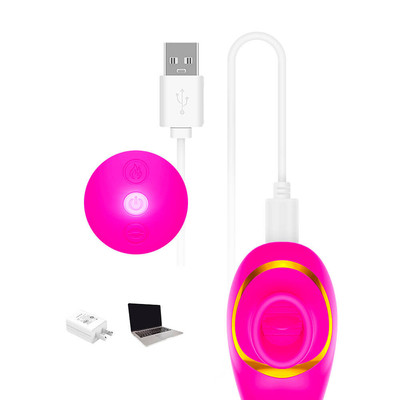 Foto 3 do produto Vibrador Estimulador de Clitóris Recarregável com Vibração e 10 Movimentos na Língua Estimuladora - Hantewei Vibrators You Love of Friends | Disponível em 2 Cores