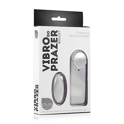 Foto 2 do produto Cápsula Vibratória com Vibração Multivelocidade e Controle Remoto com Fio - Vibro do Prazer | Cor: Branco