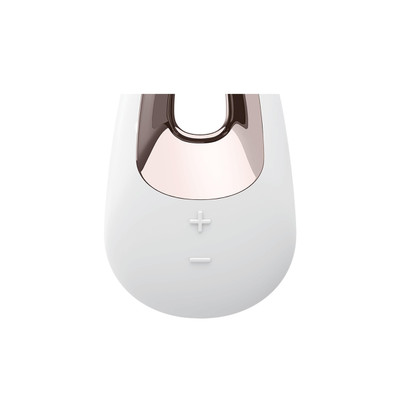 Foto 2 do produto Vidrador Estimulador de Clitóris com 10 Modos de Vibração, 5 Intensidades e Carregamento via Cabo Magnético - Satisfyer White Temptation