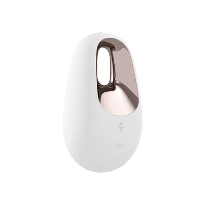 Foto 6 do produto Vidrador Estimulador de Clitóris com 10 Modos de Vibração, 5 Intensidades e Carregamento via Cabo Magnético - Satisfyer White Temptation