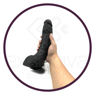 Foto 3 do produto Prótese Bengala Realística em Formato Curvo com Vibro Multivelocidade, Escroto e Ventosa - Você & Ele | 17 x 4,8 cm | Disponível em 3 Cores