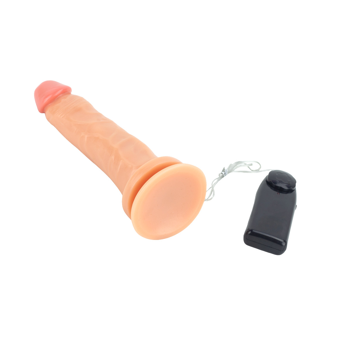 Prótese  Peniana Realística 10 em PVC com Glande, Ventosa e Rotação com Controle Remoto - Adão & Eva | 18,5 x 4,1 cm - 4