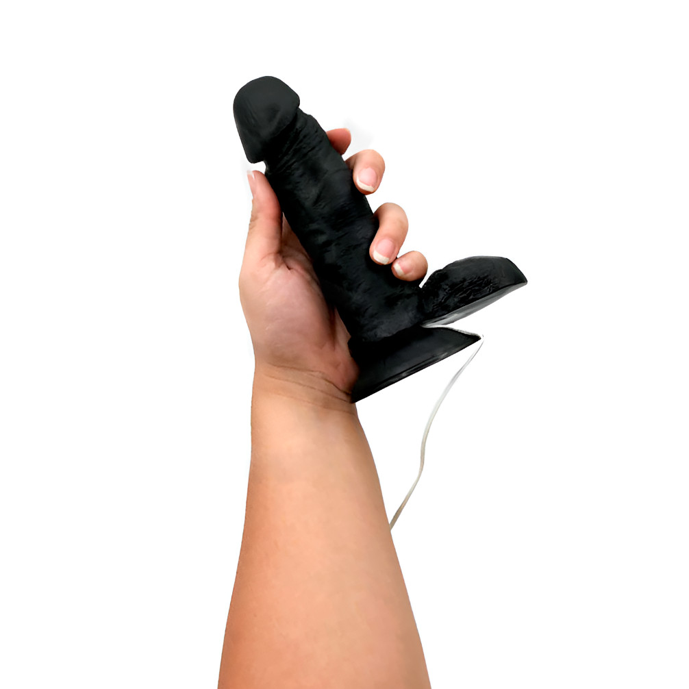 Prótese 6 em Formato de Pênis com Escroto, Ventosa e Vibração Multivelocidade - Você & Ele | 15 x 4,5 cm | Disponível em 2 Cores - 7