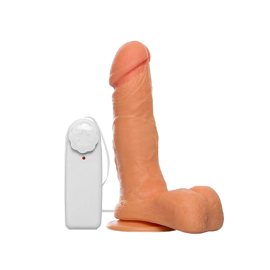 Prótese 6 em Formato de Pênis com Escroto, Ventosa e Vibração Multivelocidade - Você & Ele | 15 x 4,5 cm | Disponível em 2 Cores - 2