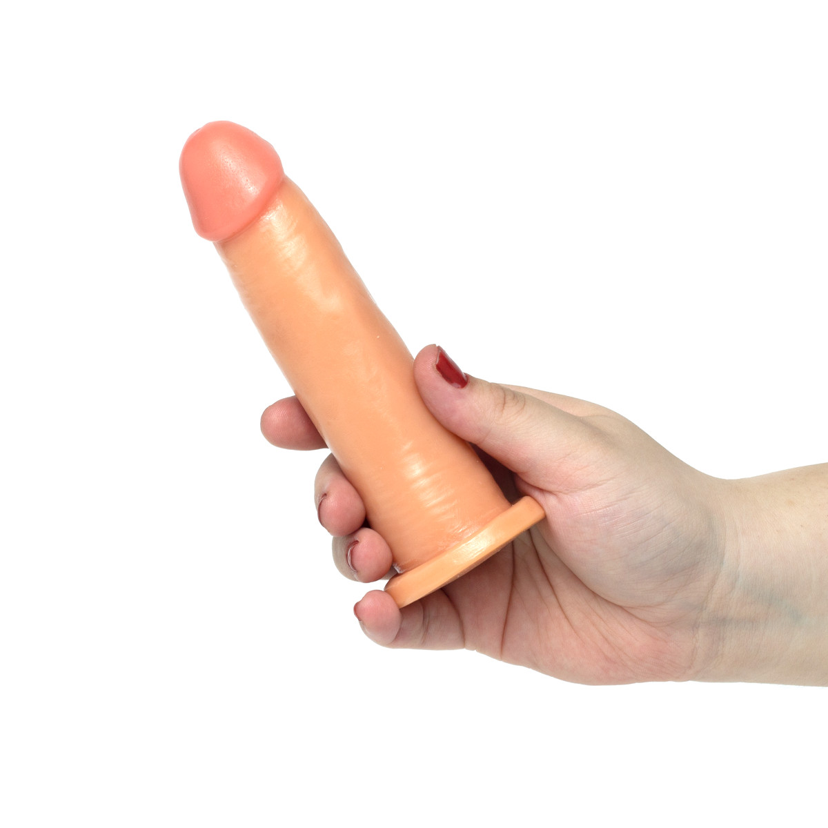 Prótese em Formato de Pênis Liso com Base Achatada - Você & Ele Modelo B | 14,5 x 3,5 cm - 4