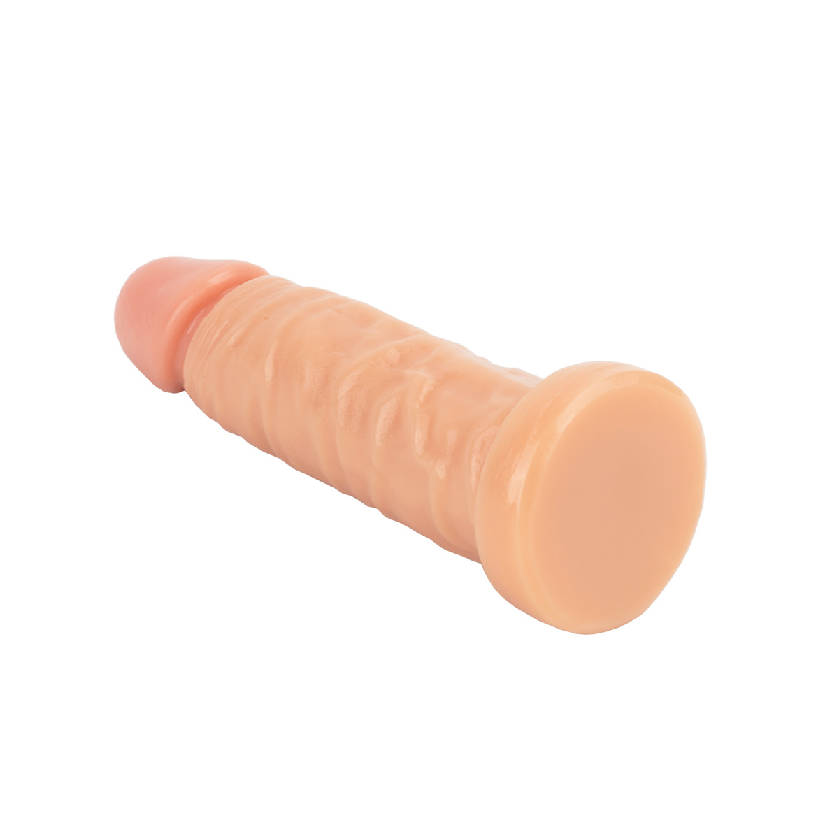 Prótese Peniana Realística 6 com Veias, Glande e Base para Cinta - Adão & Eva Modelo: C | 15 x 3,7 cm - 4