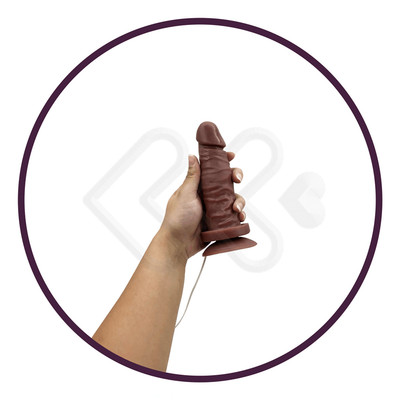 Foto 6 do produto Prótese 6 Realística em Forma de Pênis com Multivelocidade, Ventosa e Controle com Fio - Você & Ele | 13,7 x 4 cm | Disponível em 3 Cores
