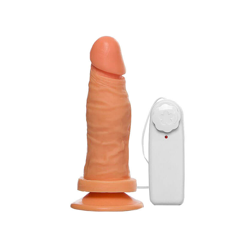Prótese 6 Realística em Forma de Pênis com Multivelocidade, Ventosa e Controle com Fio - Você & Ele | 13,7 x 4 cm | Disponível em 3 Cores - 2