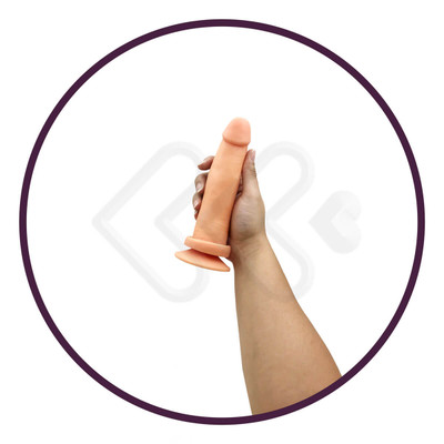 Você & Ele - Prótese 6 Realística em Formato de Pênis com Ventosa - 14,2 x 3,8 cm | Modelo: B