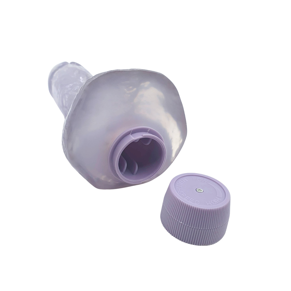 Prótese Translúcida Kong com Escroto e Vibro Multivelocidade - Você & Ele | 15,5 x 5 cm - 3