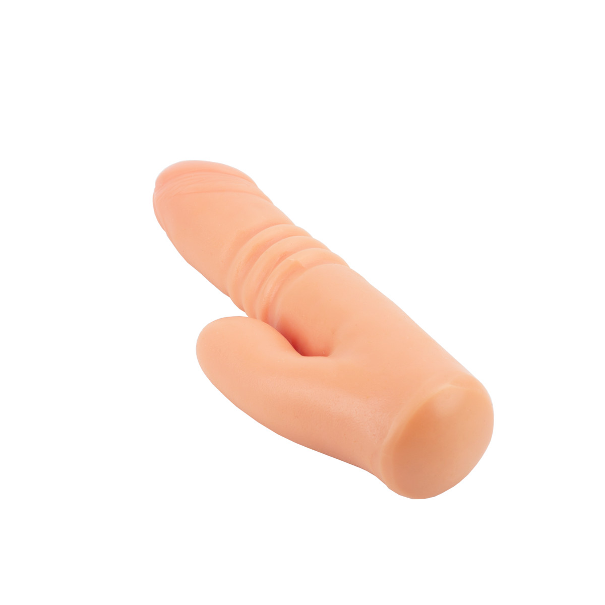 Prótese Peniana Dupla em em PVC com Estimulador de Clitóris no Formato de Polegar - Adão & Eva | 11,4 x 2,9 cm - 4