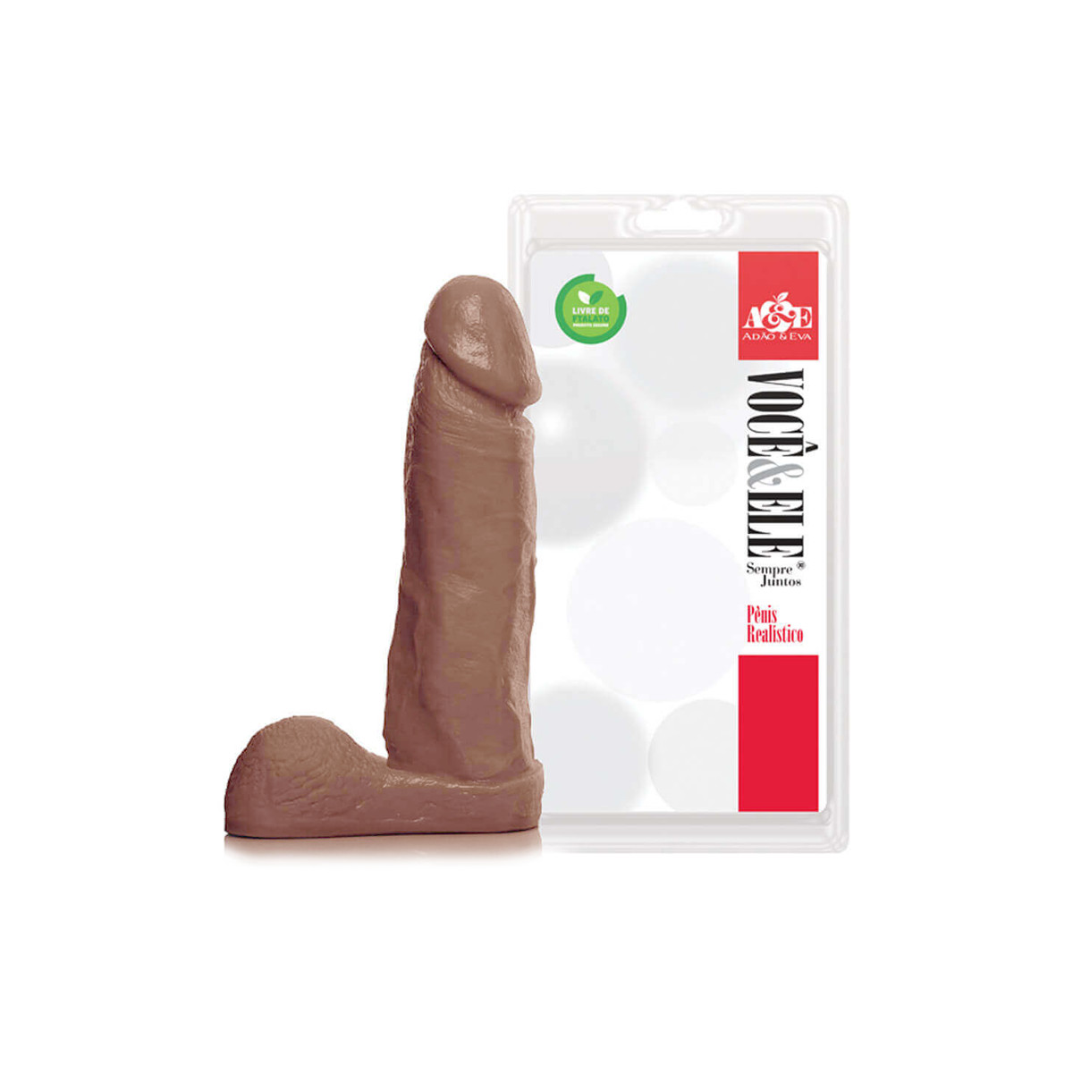 Prótese Peniana em Forma de Pênis Realístico com Escroto - Você & Ele | 17,5 x 4,1 cm | Disponível em 3 Cores - 6