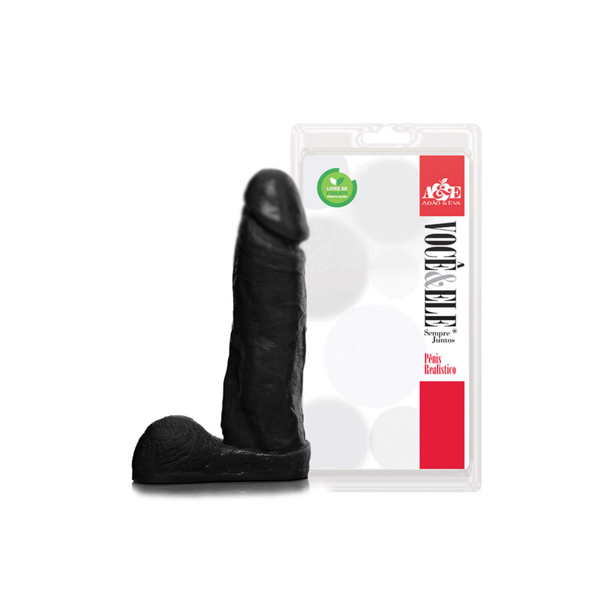 Prótese Peniana em Forma de Pênis Realístico com Escroto - Você & Ele | 17,5 x 4,1 cm | Cor: Preto - 2