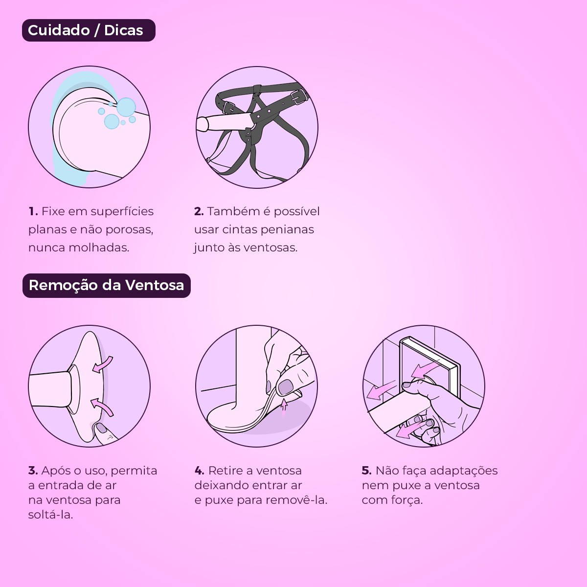 Prótese Peniana Realística 6 com Glande e Ventosa - Adão & Eva Você & Ele | 13,5 x 3,8 cm - 6