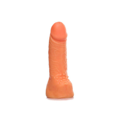 Foto 2 do produto Você & Ele - Prótese Realística em Formato de Pênis com Textura Massageadora - 11,1 x 3,4 cm | Cor: Bege