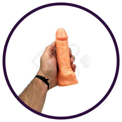 Você & Ele - Prótese Realística em Formato de Pênis com Textura Massageadora - 11,1 x 3,4 cm | Cor: Bege