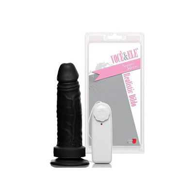 Foto 3 do produto Prótese 6 no Formato de Pênis com Glande, Veias Saltadas, Ventosa e Vibro Multivelocidade - Você & Ele | 13,7 x 4,2 cm | Disponível em 2 Cores
