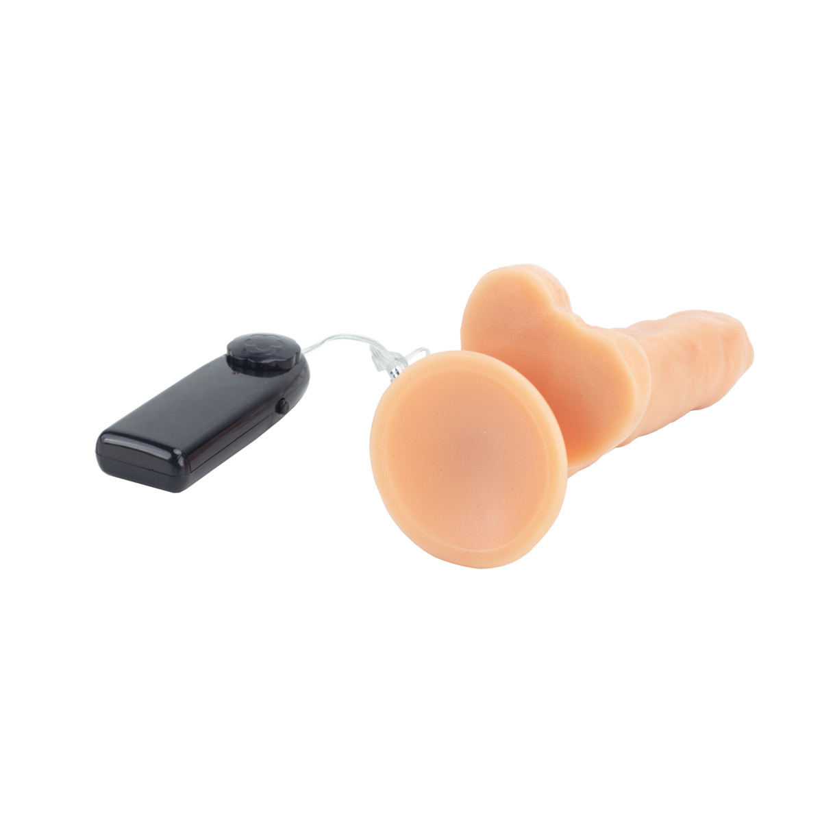 Prótese Saturno em Formato de Pênis com Prepúcio, Escroto, Ventosa e Rotação por Controle Remoto - Adão & Eva | 14 x 4 cm - 4