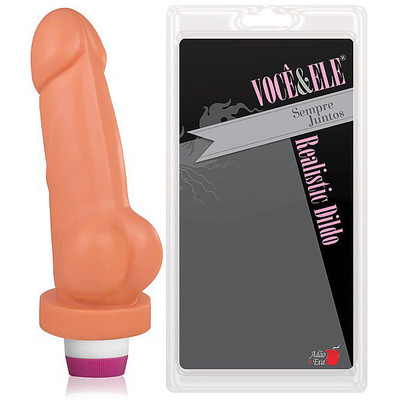 Você & Ele - Prótese Sidious em Formato de Pênis com Glande Realística, Mini Escroto e Multivelocidade - 12 x 4,3 cm
