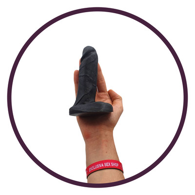 Foto 4 do produto Você & Ele - Prótese Terra em Forma de Pênis com Escroto e Veias Salientes - 15,2 x 4,2 cm | Cor: Preta