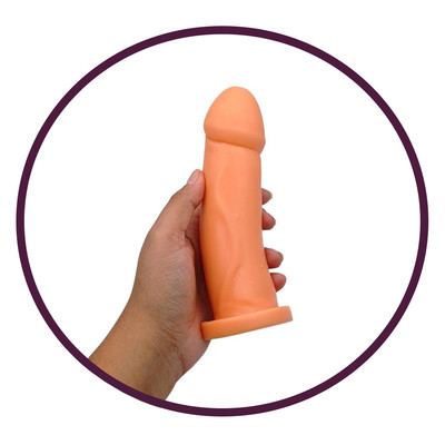 Prótese Tyranus com Formato de Pênis Curvado com Glande Definida - Você & Ele - 16 x 4 cm