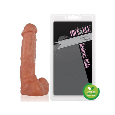 Prótese em Formato de Pênis com Escroto e Veias Salientes - 17,5 x 5,9 cm | Você & Ele Urano | Disponível em 2 Cores