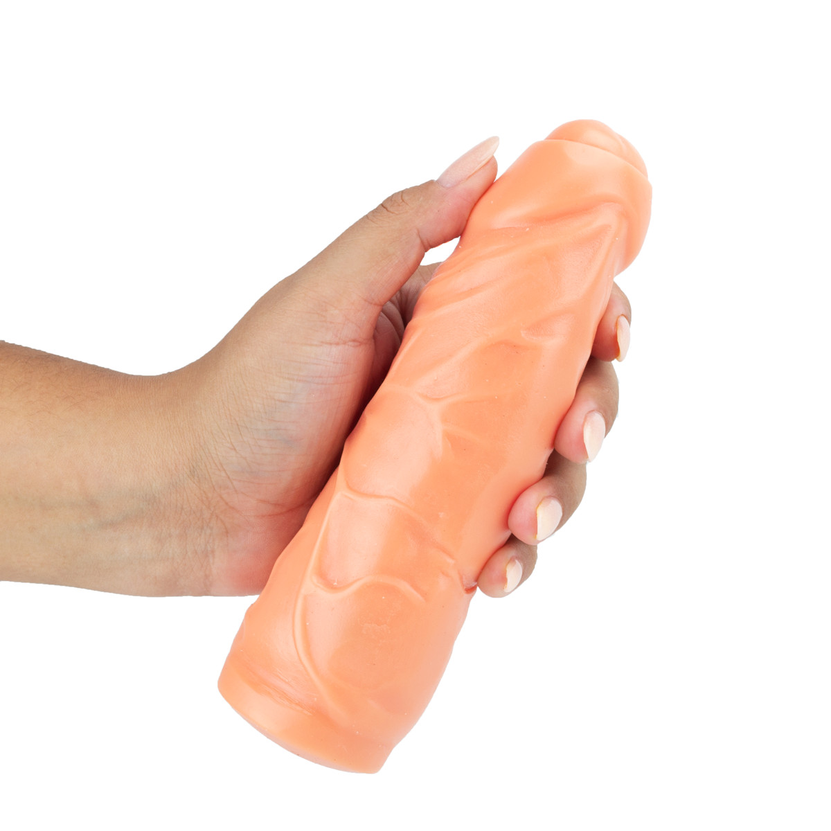Prótese em Formato de Pênis com Prepúcio e Veias Salientes - Você & Ele Sempre Juntos | 17,5 x 5,5 cm - 4