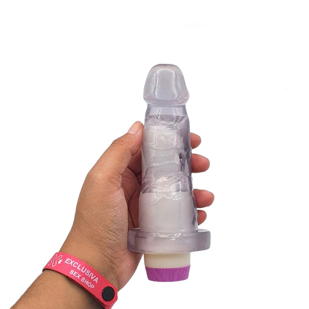 Prótese Translúcida no Formato de Pênis com Multivelocidade - Você & Ele | 13 x 3,9 cm - 3