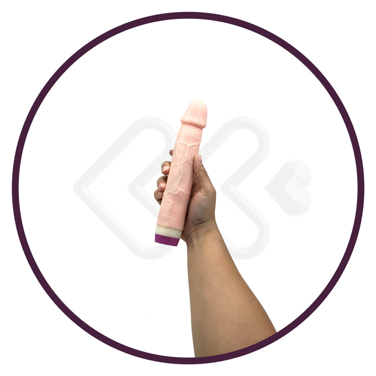 Waves of Pleasure - Prótese Realística com Glande Definida, Veias, Rotação e Vibração Multivelocidade - 18,4 x 3,6 cm - 5