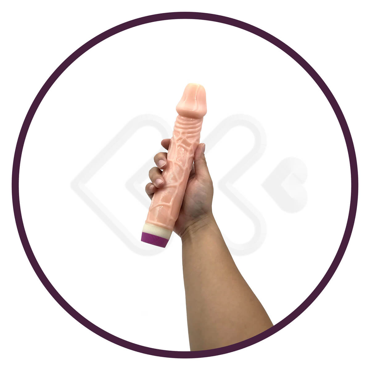 Prótese Realística com Glande Definida, Veias e Vibração Multivelocidade - Waves of Pleasure - 19 x 4,7 cm - 5