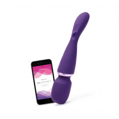 Vibrador Massageador Erótico Recarregável em Silicone com 10 Modos de Vibração Ultra Potentes e Silenciosas - We Vibe Wand | 30 x 5,7 cm