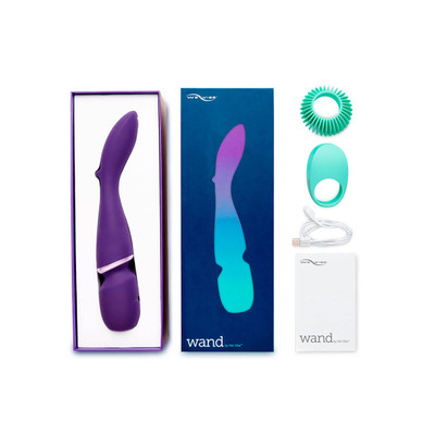 Foto 7 do produto Vibrador Massageador Erótico Recarregável em Silicone com 10 Modos de Vibração Ultra Potentes e Silenciosas - We Vibe Wand | 30 x 5,7 cm