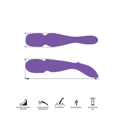 Foto 12 do produto Vibrador Massageador Erótico Recarregável em Silicone com 10 Modos de Vibração Ultra Potentes e Silenciosas - We Vibe Wand | 30 x 5,7 cm