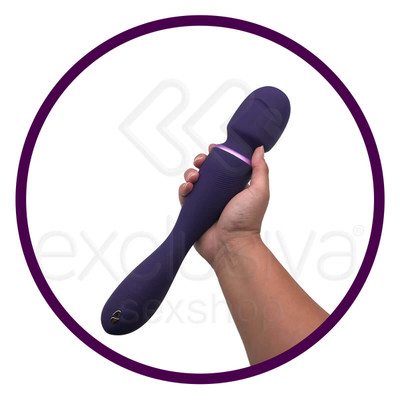 Vibrador Massageador Erótico Recarregável em Silicone com 10 Modos de Vibração Ultra Potentes e Silenciosas - We Vibe Wand | 30 x 5,7 cm