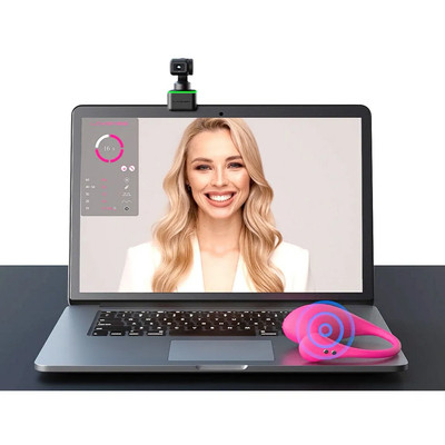 Webcam 4k 60FPS para Cam Girl com Inteligência Artificial, Sensor de Rastreamento e Controle de Gestos - Lovense | 6 x 2,7 cm